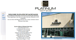 Desktop Screenshot of platinumyachtsales.com